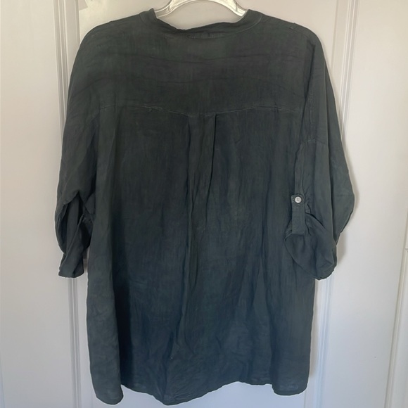I Love Linen Grey Tunic Large - Picture 2 of 6